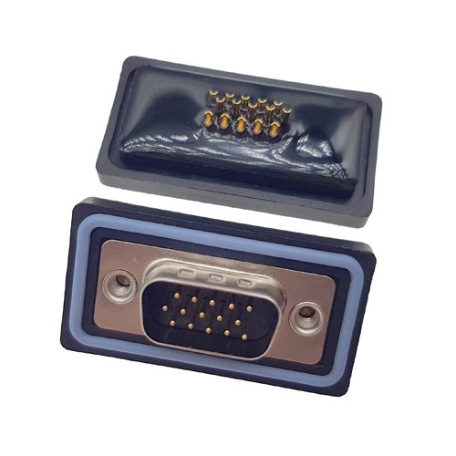 D-SUB-15P公頭焊線(xiàn)式高密度防水車(chē)針連接器