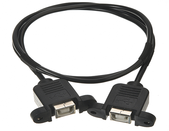 打印帶耳朵2.0 USB A母轉(zhuǎn)打印方口B母數(shù)據(jù)連接轉(zhuǎn)換線